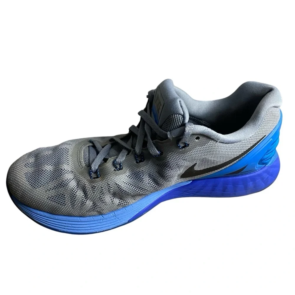 Nike Women’s Magenta Grey LunarGlide 6 Athletic Shoes - Picture 3 of 10